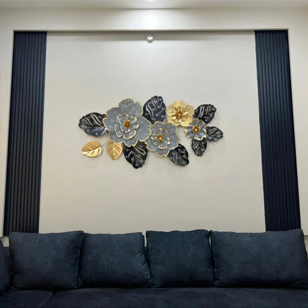 Modern Wall Sculpture Decor Flower Abstract Metal Wall Art