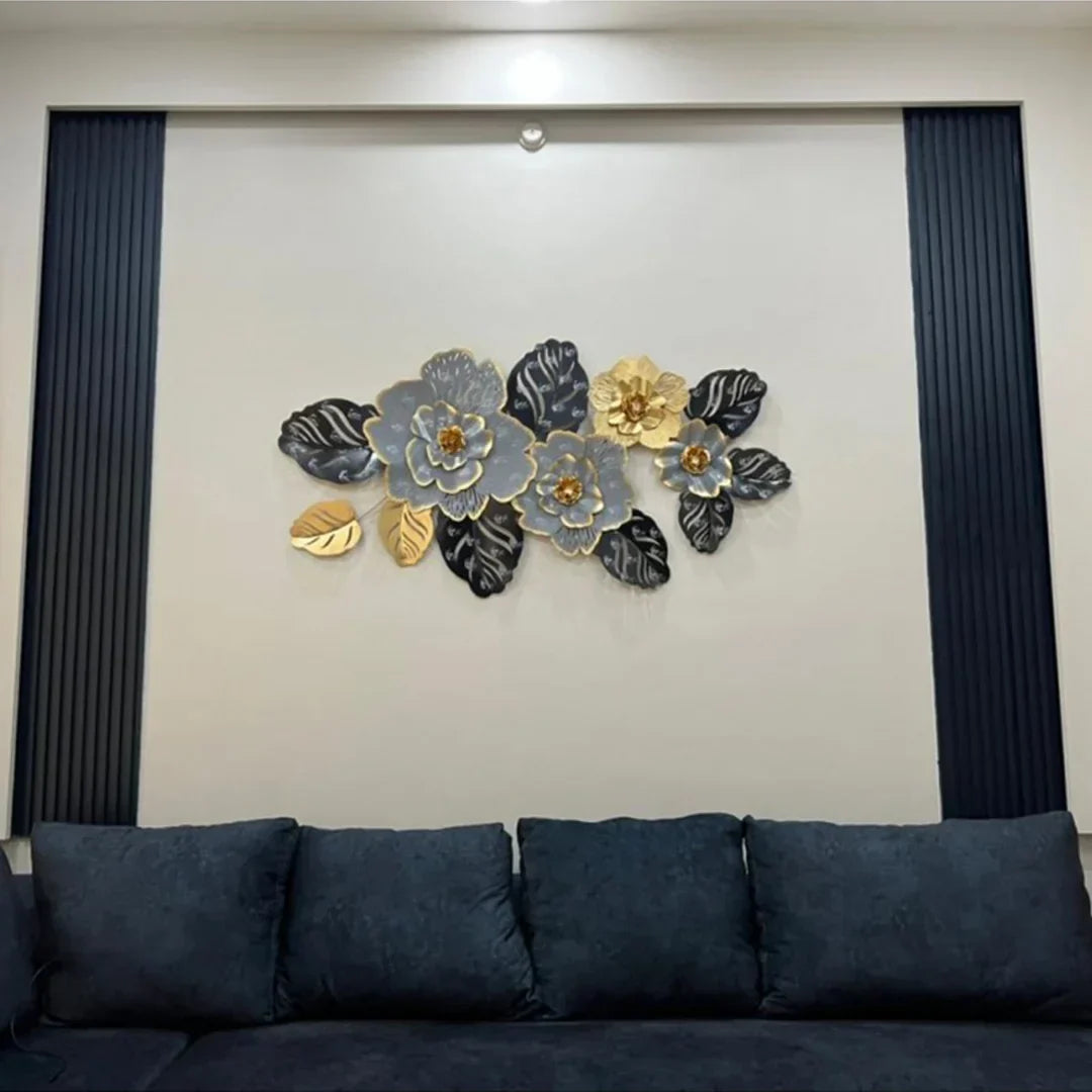 Modern Wall Sculpture Decor Flower Abstract Metal Wall Art