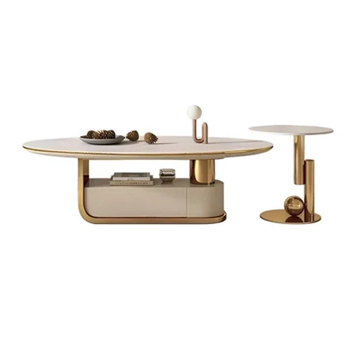 Tosy Modern Center Table With Metal Base