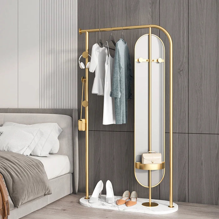 Korsa Clothes hanger with Floor mirror and marble base