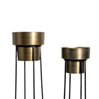 Indoor Metal Planters, Set of 2 - Antique