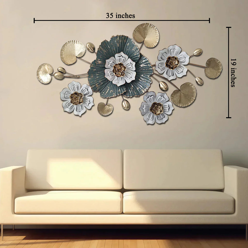 Subtle Verdant Metal Art for Wall