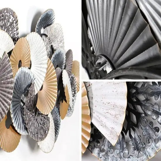 Metal Wall Art Iron Wall Hanging Home Decoration – Perfect for Living Room, Multi Color, 52 x 29 Inch”