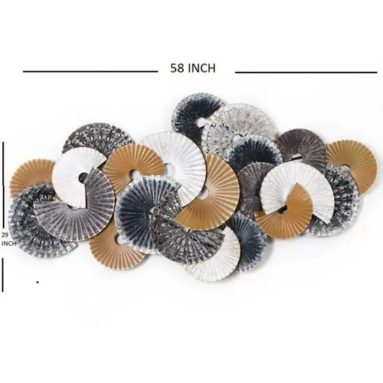 Metal Wall Art Iron Wall Hanging Home Decoration – Perfect for Living Room, Multi Color, 52 x 29 Inch”