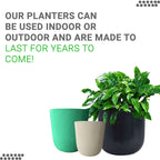 The "Be Environment Friendly" Contemporary Tapered Garden Pots