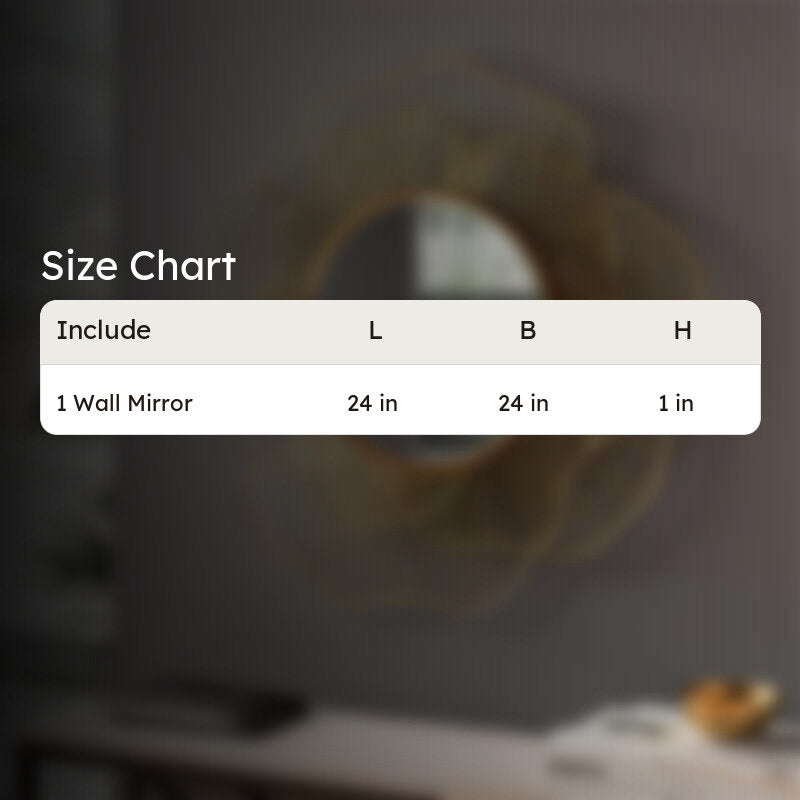 Metal Sunflower Mirror